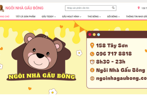ngôi nhà gấu bông